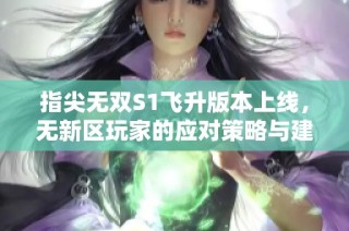 指尖无双S1飞升版本上线，无新区玩家的应对策略与建议
