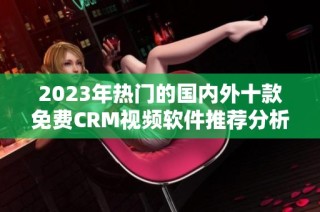 2023年热门的国内外十款免费CRM视频软件推荐分析