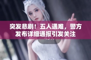 突发悲剧！五人遇难，警方发布详细通报引发关注