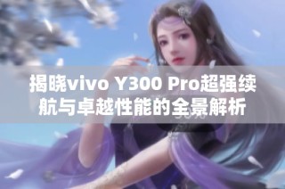 揭晓vivo Y300 Pro超强续航与卓越性能的全景解析