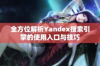 全方位解析Yandex搜索引擎的使用入口与技巧