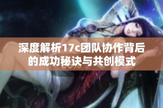 深度解析17c团队协作背后的成功秘诀与共创模式
