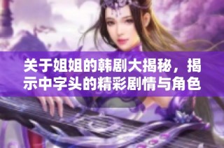 关于姐姐的韩剧大揭秘，揭示中字头的精彩剧情与角色发展