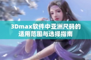 3Dmax软件中亚洲尺码的适用范围与选择指南