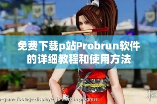 免费下载p站Probrun软件的详细教程和使用方法
