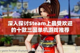 深入探讨Steam上最受欢迎的十款三国单机游戏推荐