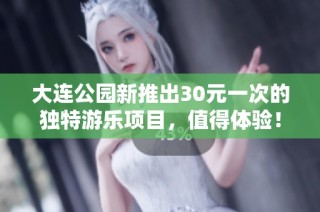 大连公园新推出30元一次的独特游乐项目，值得体验！