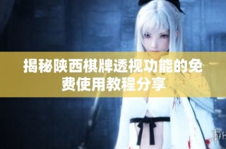 揭秘陕西棋牌透视功能的免费使用教程分享