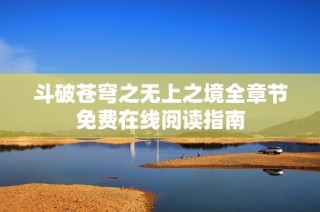 斗破苍穹之无上之境全章节免费在线阅读指南