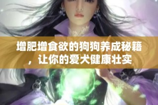 增肥增食欲的狗狗养成秘籍，让你的爱犬健康壮实