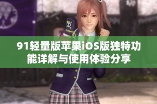 91轻量版苹果iOS版独特功能详解与使用体验分享