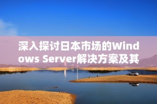 深入探讨日本市场的Windows Server解决方案及其特点