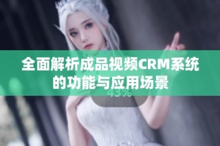 全面解析成品视频CRM系统的功能与应用场景
