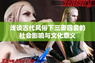 浅谈古代风俗下三妻四妾的社会影响与文化意义