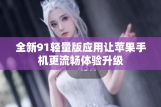 全新91轻量版应用让苹果手机更流畅体验升级