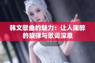 韩文歌曲的魅力：让人陶醉的旋律与歌词深意