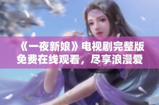 《一夜新娘》电视剧完整版免费在线观看，尽享浪漫爱情故事