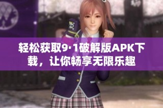 轻松获取9·1破解版APK下载，让你畅享无限乐趣