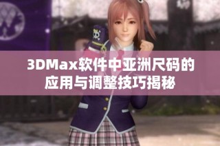 3DMax软件中亚洲尺码的应用与调整技巧揭秘