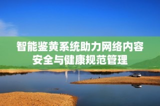 智能鉴黄系统助力网络内容安全与健康规范管理