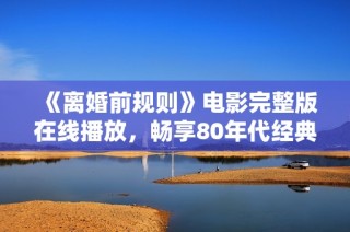 《离婚前规则》电影完整版在线播放，畅享80年代经典影片