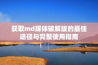 获取md媒体破解版的最佳途径与完整使用指南