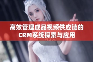 高效管理成品视频供应链的CRM系统探索与应用