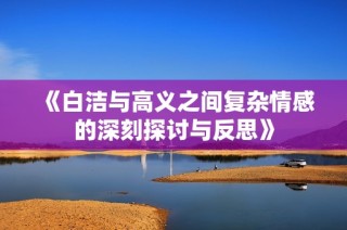 《白洁与高义之间复杂情感的深刻探讨与反思》