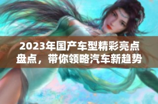 2023年国产车型精彩亮点盘点，带你领略汽车新趋势