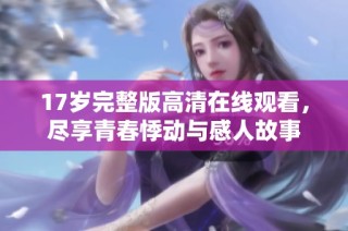 17岁完整版高清在线观看，尽享青春悸动与感人故事