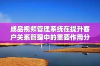 成品视频管理系统在提升客户关系管理中的重要作用分析