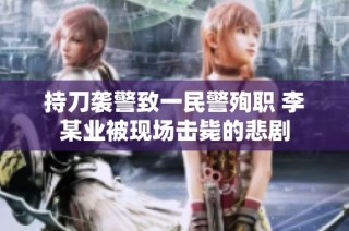 持刀袭警致一民警殉职 李某业被现场击毙的悲剧
