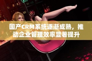 国产CRM系统逐渐成熟，推动企业管理效率显著提升