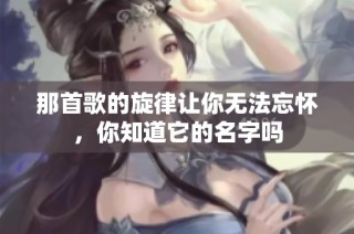 那首歌的旋律让你无法忘怀，你知道它的名字吗