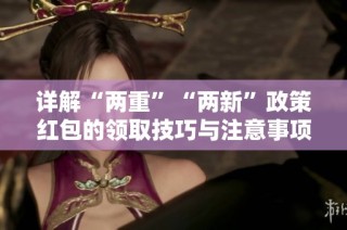 详解“两重”“两新”政策红包的领取技巧与注意事项