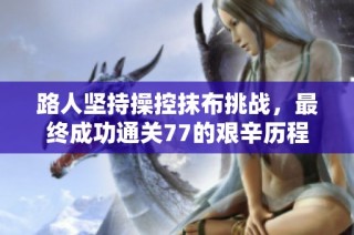 路人坚持操控抹布挑战，最终成功通关77的艰辛历程