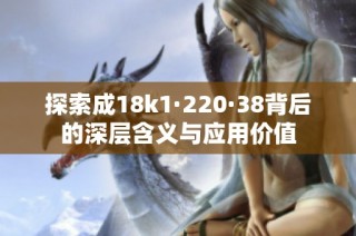 探索成18k1·220·38背后的深层含义与应用价值
