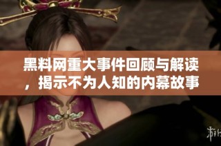 黑料网重大事件回顾与解读，揭示不为人知的内幕故事
