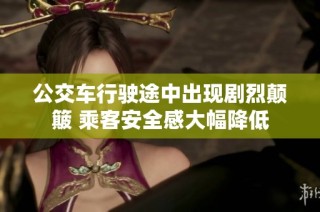 公交车行驶途中出现剧烈颠簸 乘客安全感大幅降低