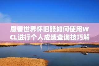魔兽世界怀旧服如何使用WCL进行个人成绩查询技巧解析