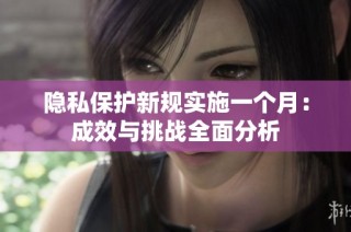隐私保护新规实施一个月：成效与挑战全面分析