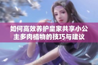 如何高效养护皇家共享小公主多肉植物的技巧与建议
