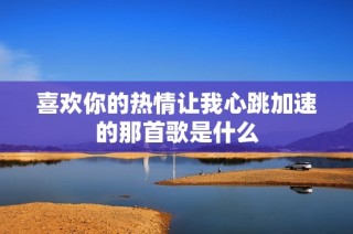 喜欢你的热情让我心跳加速的那首歌是什么