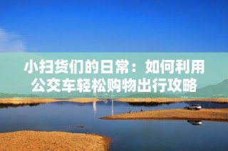 小扫货们的日常：如何利用公交车轻松购物出行攻略