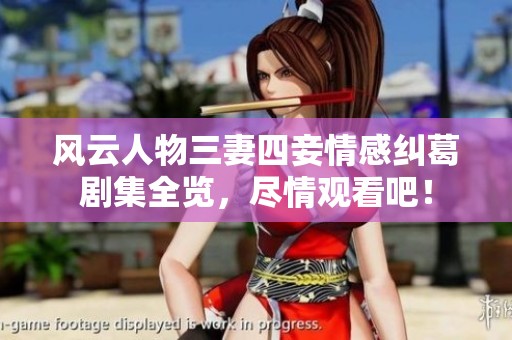 风云人物三妻四妾情感纠葛剧集全览，尽情观看吧！