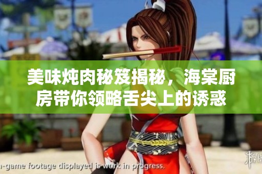 美味炖肉秘笈揭秘，海棠厨房带你领略舌尖上的诱惑