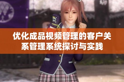 优化成品视频管理的客户关系管理系统探讨与实践