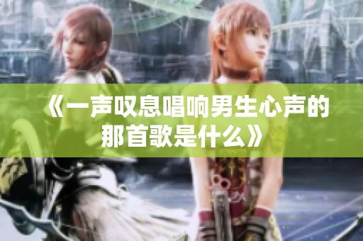 《一声叹息唱响男生心声的那首歌是什么》