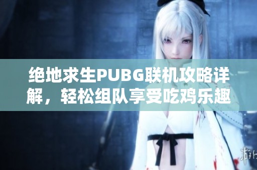绝地求生PUBG联机攻略详解，轻松组队享受吃鸡乐趣