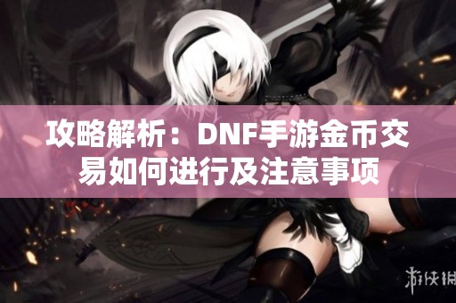 攻略解析：DNF手游金币交易如何进行及注意事项